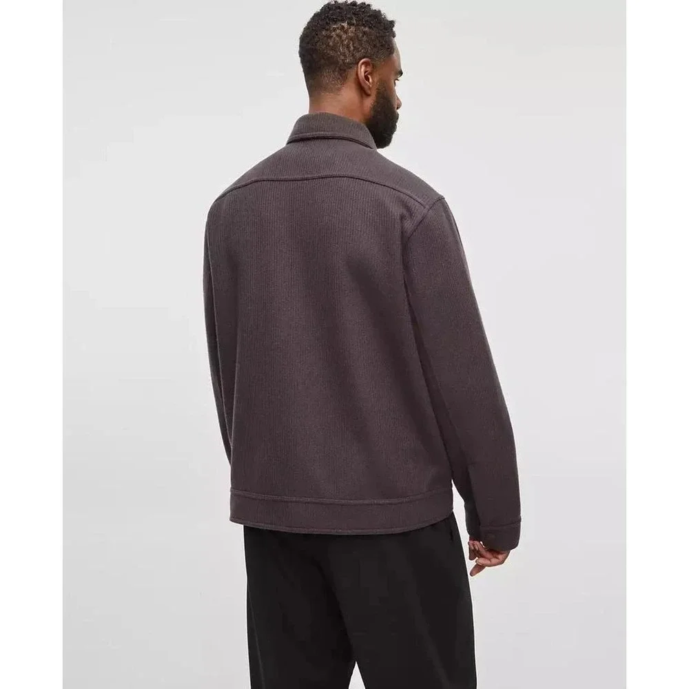 Mode of One‎ Mens Knit Trucker Jacket Jet Grey 100194421 XL New